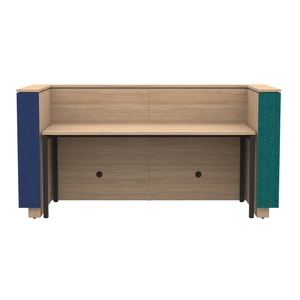 NARBUTAS Domino 87-inch Reception Desk, Color Combination 3
