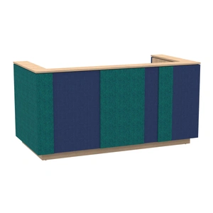 NARBUTAS Domino 87-inch Reception Desk, Color Combination 3
