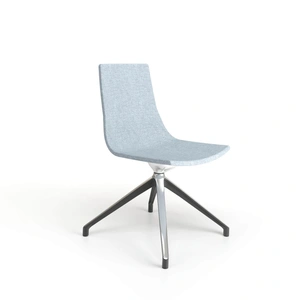 NARBUTAS North Cape Low Back Armless Meeting Chair, Swivel 4-leg Base