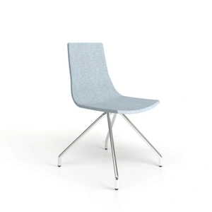 NARBUTAS North Cape Low Back Armless Meeting Chair, Chromed 4-leg Base