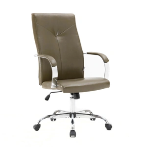 LeisureMod Sonora High-Back Tall Adjustable Height Swivel Leather Conference Office Chair