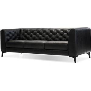 Mobital Dalton Leather Sofa, Antique Black