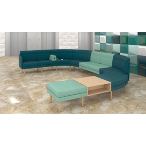 NARBUTAS Arcipelago Customizable Modular Seating, Metal Legs
