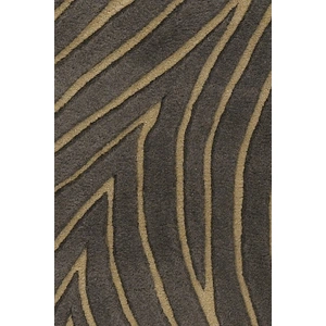 Chandra Solas Wool Rectangular Handmade Rug, 5' x 7'6-inch, Taupe/Gold