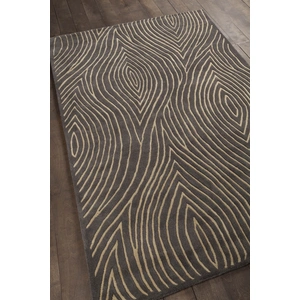 Chandra Solas Wool Rectangular Handmade Rug, 5' x 7'6-inch, Taupe/Gold