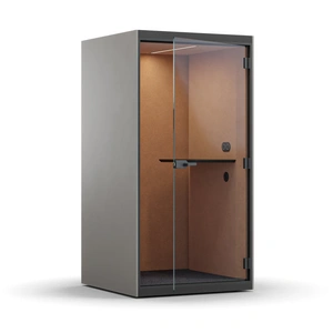NARBUTAS SONUS S Acoustic Pod w/PET Felt Back Wall, Power Socket w/AC & USB, Right Hand Door Open (With Ventilation & Lighting Controller)