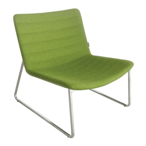 NARBUTAS Vegas Lounge Chair with Metal Base & Horizontal Stitching