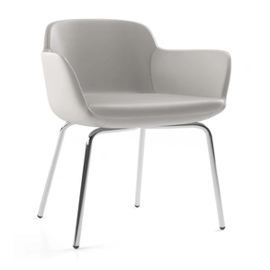 NARBUTAS Danae Armchair, Chromed 4-leg Base