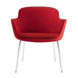NARBUTAS Danae Armchair, Chromed 4-leg Base