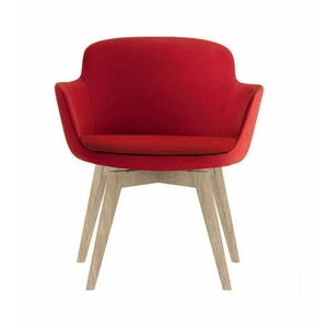 NARBUTAS Danae Armchair, Solid Wood 4-leg Base