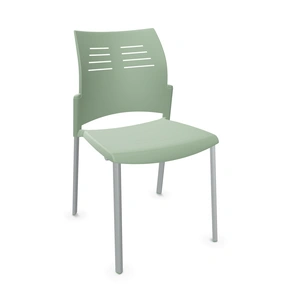 Actiu Spacio Polypropylene Stackable Office Chair w/4 Steel Legs (Set of 4)