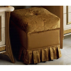 ESF Furniture Melodia Fabric Vanity Pouf, Brown