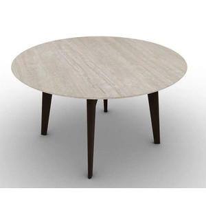 Calligaris Abrey W55.1-inch Ceramic/Wood Customizable Round Dining Table