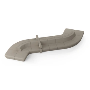 NARBUTAS Soft Rock Curved Two-Sided Seater Combination w/2 Central Side Armrests w/Power Sockets