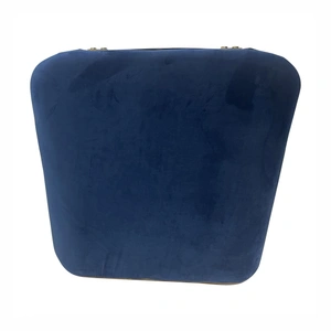 Furnings Timeless Velvet Sofa Chair, Navy & Gold