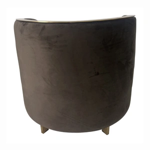 Furnings Timeless Velvet Sofa Chair, Brown & Gold