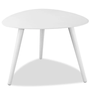 Whiteline Modern Living Rowan Outdoor Aluminum Side Table, White
