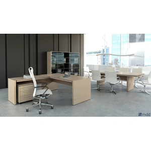 MDD Office Furniture Status Office Melamine L-Shaped Executive Desk, Composition 5