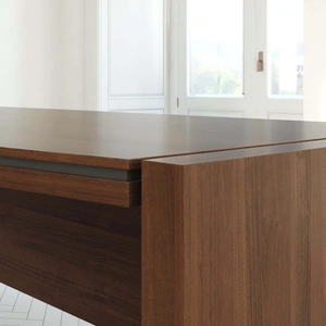 MDD Office Furniture Status Melamine L-Shaped Executive Desk, Composition 6