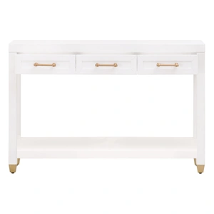 Essentials For Living Stella Narrow Console Table, Matte White