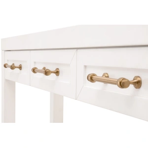 Essentials For Living Stella Narrow Console Table, Matte White