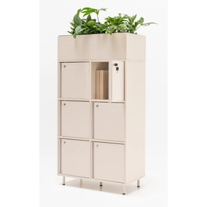 MDD Office Furniture Locker Plus Office Double Storage Cabinet w/6 Lockable Doors