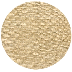 Chandra Strata Wool/Polyester Handmade Rug, 7'9-inch Round, Gold/Tan