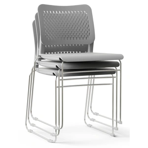 NARBUTAS Wait Set of Conference Chair w/Chrome-Plated Wire Steel Frame
