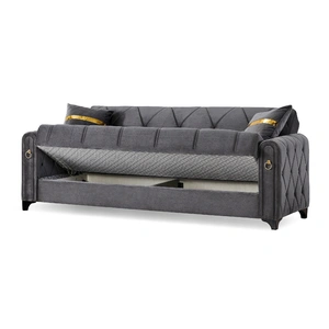 Empire Furniture, USA Summit Chenille Convertible Storage Sofa, Grey
