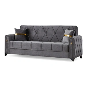 Empire Furniture, USA Summit Chenille Convertible Storage Sofa, Grey