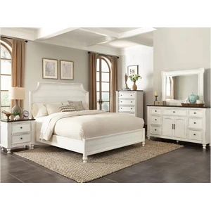 Sunny Designs SM Carriage House Wood Nightstand w/2 Drawers, White