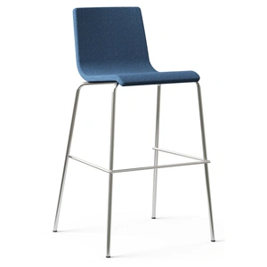 NARBUTAS Moon High Chair w/Chromed Steel 4-Leg Frame