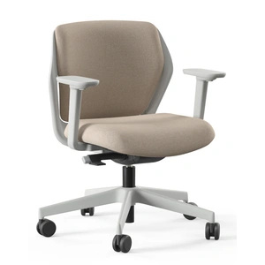 NARBUTAS OFY Low-Back Task Office Chair w/3D Adjustable Armrests, Grey Frame