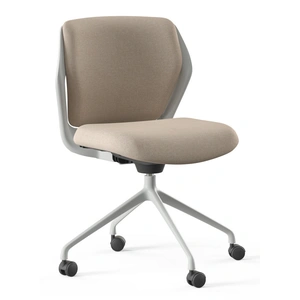 NARBUTAS Ofy Office Visitor Swivel Chair, Grey Frame, Castors