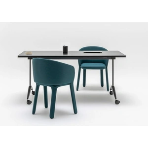 MDD Office Furniture Fold MFC/Steel Folding Meeting Table w/Wheels