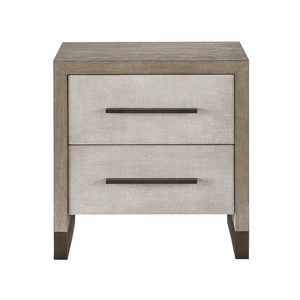 Universal Furniture Wood Nightstand w/2 Drawers, Weathered Oak