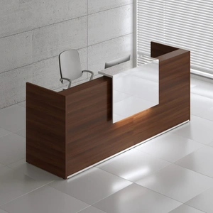 MDD Office Furniture Tera 97-inch Straight Reception Desk w/Light Panel