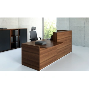 MDD Office Furniture Tera 96-inch Straight Reception Desk w/Left Counter Top, ADA Compliance