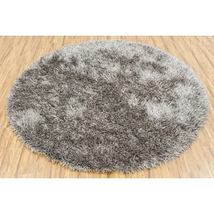 Chandra Tirish Polyester Handmade Rug, 7'9-inch Round, Grey