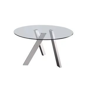 J&M Furniture Tower Glass Round Table