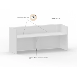 MDD Office Furniture Tera W96-inch Straight Reception Desk