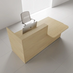 MDD Office Furniture Tera 81-inch Straight Reception Desk w/Right Counter Top, ADA Compliance