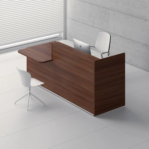 MDD Office Furniture Tera 88-inch Straight Small Reception Desk w/Right Counter Top, ADA Compilance