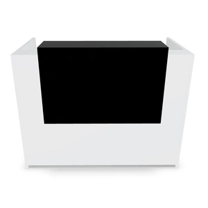 MDD Office Furniture Tera 57-inch Straight Small Reception Desk w/LED Light