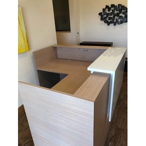 MDD Office Furniture Tera 64-inch L-Shape Medium Reception Desk