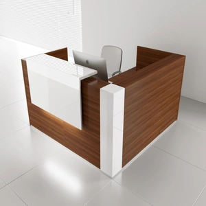 MDD Office Furniture Tera 64-inch L-Shape Medium Reception Desk
