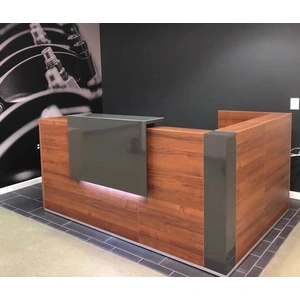 MDD Office Furniture Tera 88-inch L-Shape Medium Reception Desk