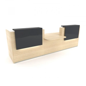 MDD Office Furniture Tera 136-inch Straight Large Reception Desk w/Counter Top, ADA Compilance