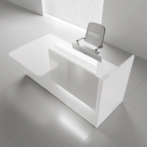 MDD Office Furniture Tera 81-inch Straight Reception Desk w/Counter Top & Light Panel, ADA Compliance