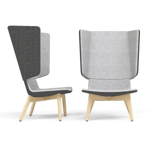 NARBUTAS TWIST&SIT High Back Lounge Chair, Wood Base